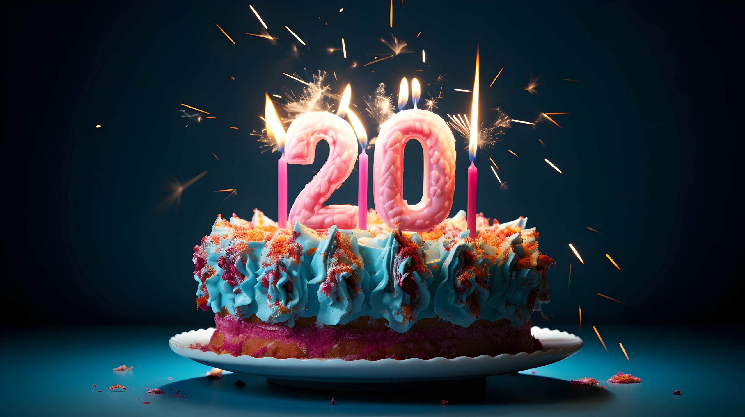 A 20th birthday cake