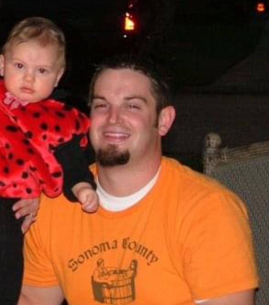 Jake Ashbaugh with his daughter