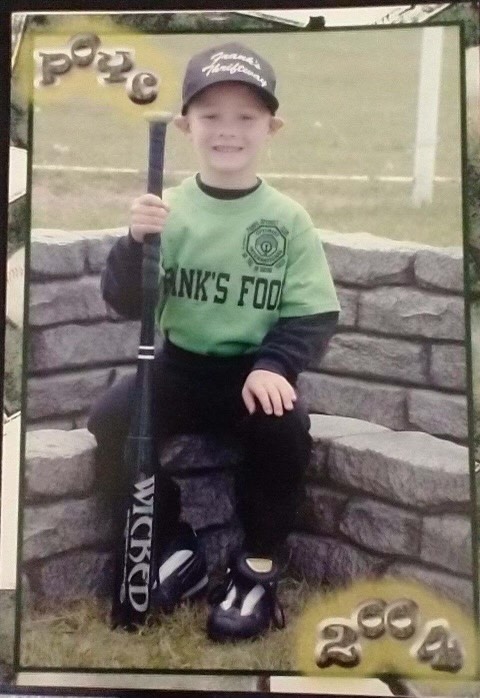 Young Weston Hendricks as a Little League baseball player